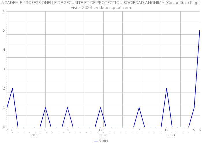 ACADEMIE PROFESSIONELLE DE SECURITE ET DE PROTECTION SOCIEDAD ANONIMA (Costa Rica) Page visits 2024 