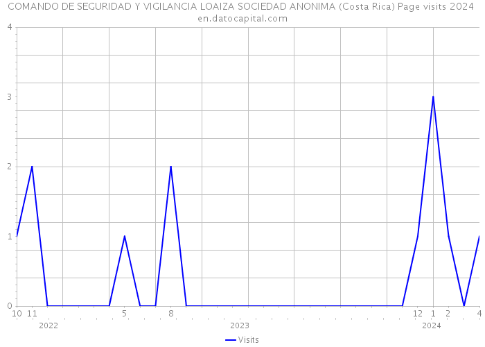 COMANDO DE SEGURIDAD Y VIGILANCIA LOAIZA SOCIEDAD ANONIMA (Costa Rica) Page visits 2024 