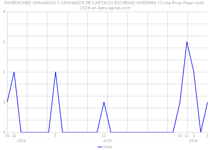 INVERSIONES GRANADOS Y GRANADOS DE CARTAGO SOCIEDAD ANONIMA (Costa Rica) Page visits 2024 