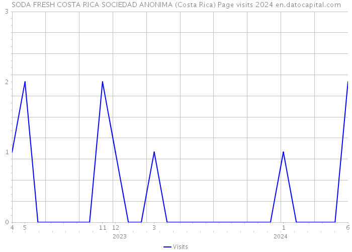 SODA FRESH COSTA RICA SOCIEDAD ANONIMA (Costa Rica) Page visits 2024 