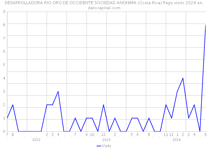 DESARROLLADORA RIO ORO DE OCCIDENTE SOCIEDAD ANONIMA (Costa Rica) Page visits 2024 