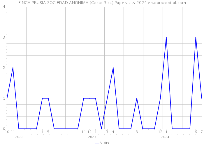 FINCA PRUSIA SOCIEDAD ANONIMA (Costa Rica) Page visits 2024 