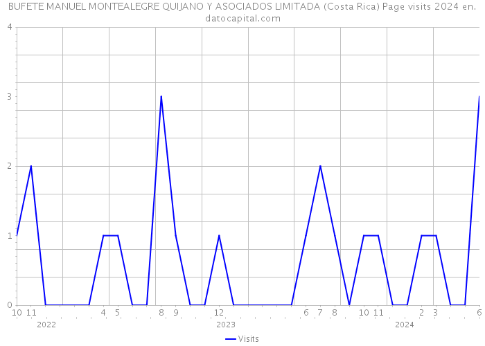 BUFETE MANUEL MONTEALEGRE QUIJANO Y ASOCIADOS LIMITADA (Costa Rica) Page visits 2024 