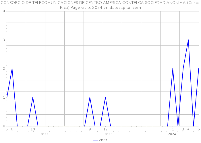 CONSORCIO DE TELECOMUNICACIONES DE CENTRO AMERICA CONTELCA SOCIEDAD ANONIMA (Costa Rica) Page visits 2024 