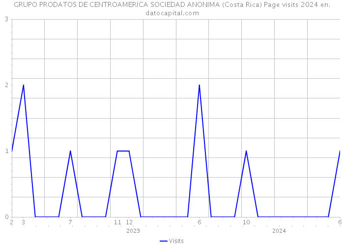 GRUPO PRODATOS DE CENTROAMERICA SOCIEDAD ANONIMA (Costa Rica) Page visits 2024 