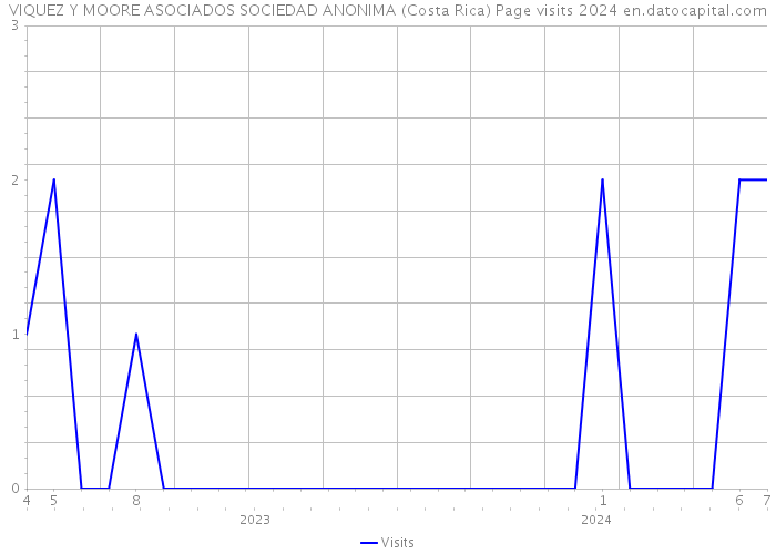 VIQUEZ Y MOORE ASOCIADOS SOCIEDAD ANONIMA (Costa Rica) Page visits 2024 