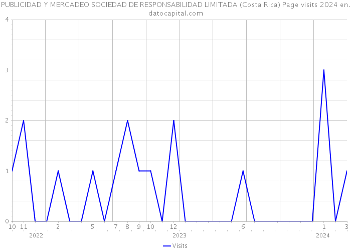 PUBLICIDAD Y MERCADEO SOCIEDAD DE RESPONSABILIDAD LIMITADA (Costa Rica) Page visits 2024 