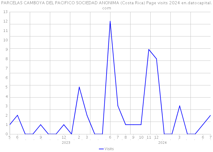 PARCELAS CAMBOYA DEL PACIFICO SOCIEDAD ANONIMA (Costa Rica) Page visits 2024 