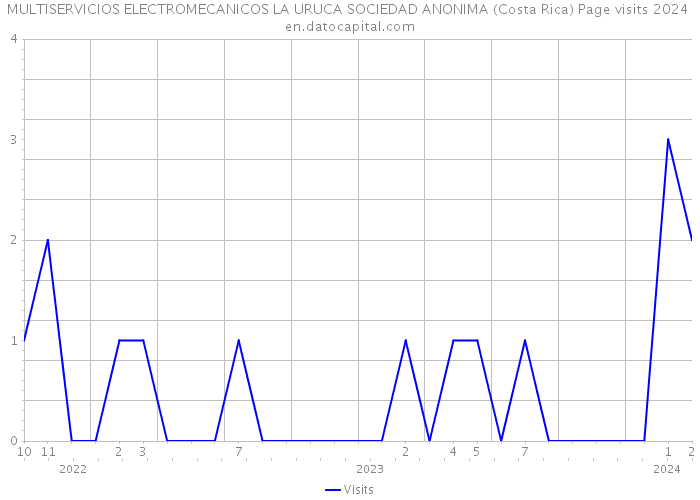 MULTISERVICIOS ELECTROMECANICOS LA URUCA SOCIEDAD ANONIMA (Costa Rica) Page visits 2024 