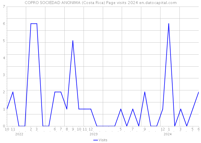 COPRO SOCIEDAD ANONIMA (Costa Rica) Page visits 2024 