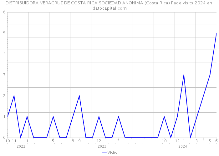 DISTRIBUIDORA VERACRUZ DE COSTA RICA SOCIEDAD ANONIMA (Costa Rica) Page visits 2024 