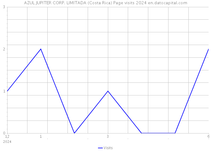 AZUL JUPITER CORP. LIMITADA (Costa Rica) Page visits 2024 