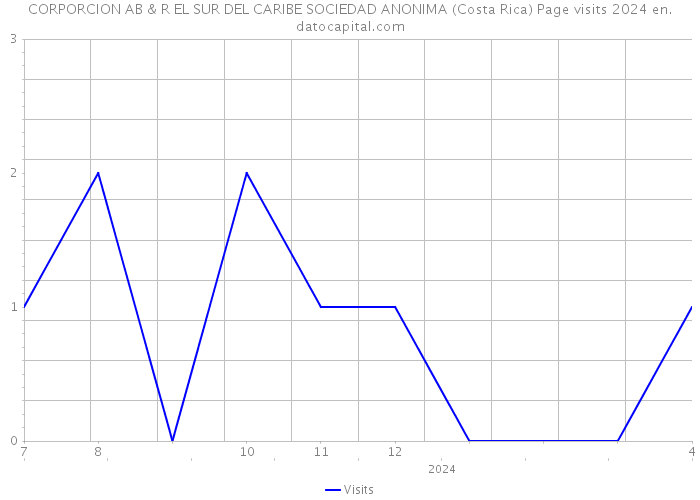 CORPORCION AB & R EL SUR DEL CARIBE SOCIEDAD ANONIMA (Costa Rica) Page visits 2024 