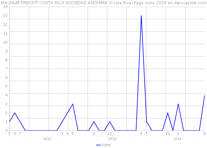 MAGNUM FREIGHT COSTA RICA SOCIEDAD ANONIMA (Costa Rica) Page visits 2024 