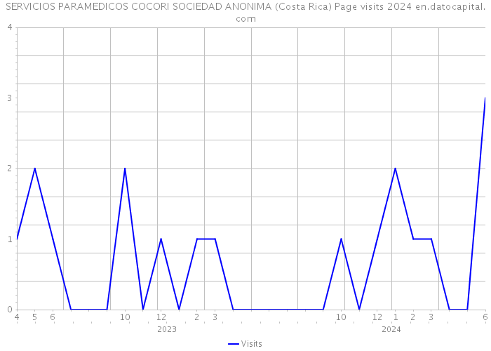 SERVICIOS PARAMEDICOS COCORI SOCIEDAD ANONIMA (Costa Rica) Page visits 2024 