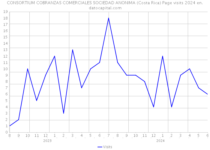 CONSORTIUM COBRANZAS COMERCIALES SOCIEDAD ANONIMA (Costa Rica) Page visits 2024 