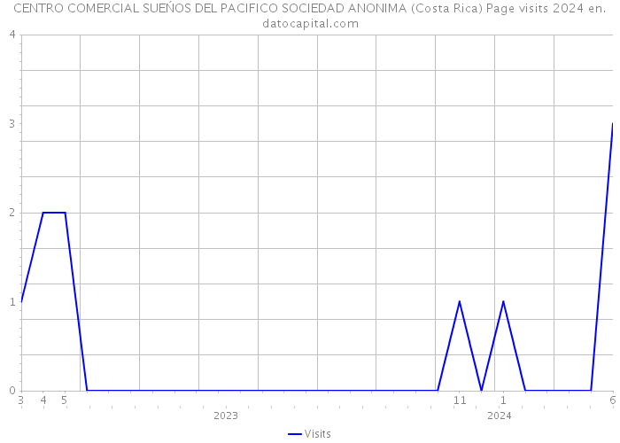 CENTRO COMERCIAL SUEŃOS DEL PACIFICO SOCIEDAD ANONIMA (Costa Rica) Page visits 2024 