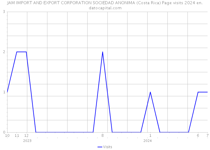 JAM IMPORT AND EXPORT CORPORATION SOCIEDAD ANONIMA (Costa Rica) Page visits 2024 