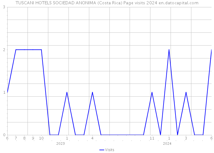 TUSCANI HOTELS SOCIEDAD ANONIMA (Costa Rica) Page visits 2024 