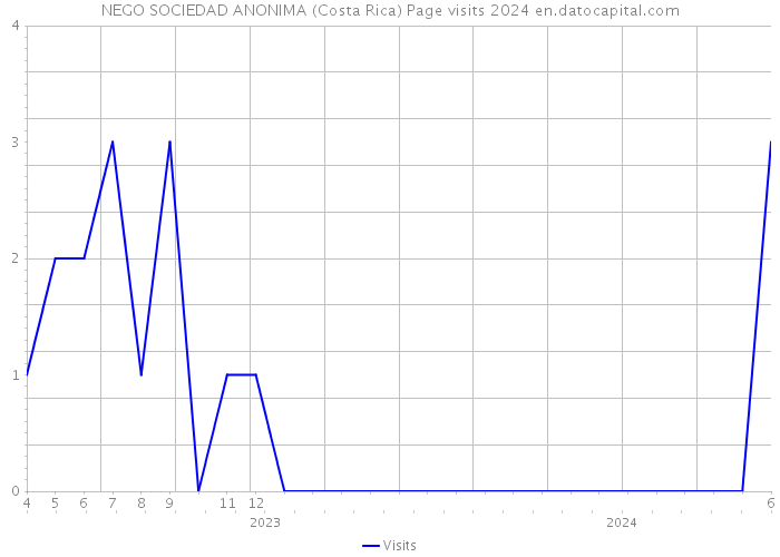 NEGO SOCIEDAD ANONIMA (Costa Rica) Page visits 2024 