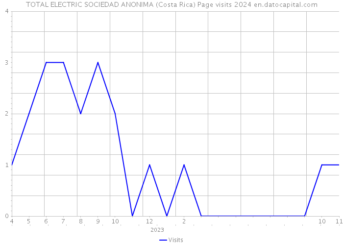 TOTAL ELECTRIC SOCIEDAD ANONIMA (Costa Rica) Page visits 2024 