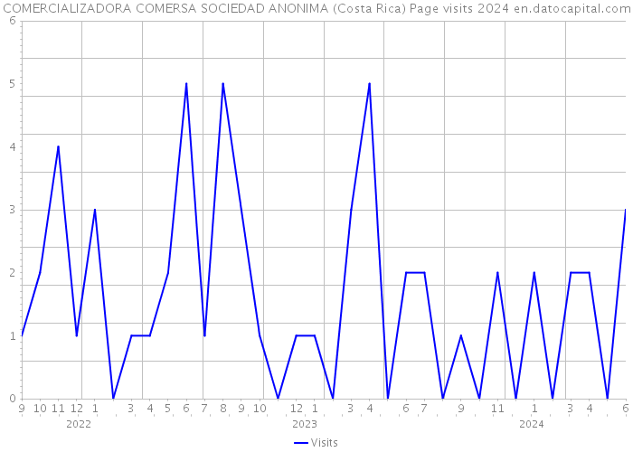 COMERCIALIZADORA COMERSA SOCIEDAD ANONIMA (Costa Rica) Page visits 2024 