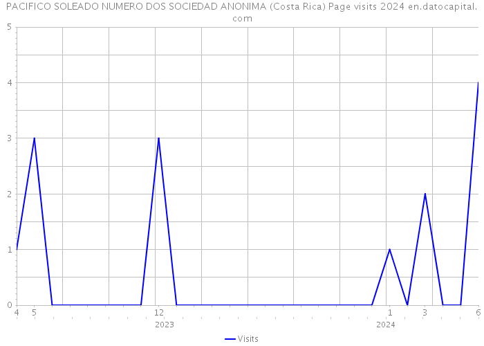 PACIFICO SOLEADO NUMERO DOS SOCIEDAD ANONIMA (Costa Rica) Page visits 2024 