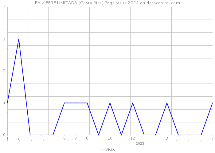 BAIX EBRE LIMITADA (Costa Rica) Page visits 2024 