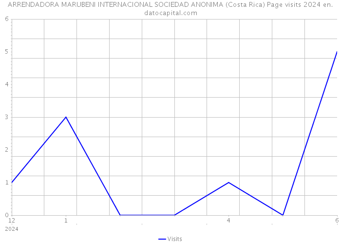 ARRENDADORA MARUBENI INTERNACIONAL SOCIEDAD ANONIMA (Costa Rica) Page visits 2024 
