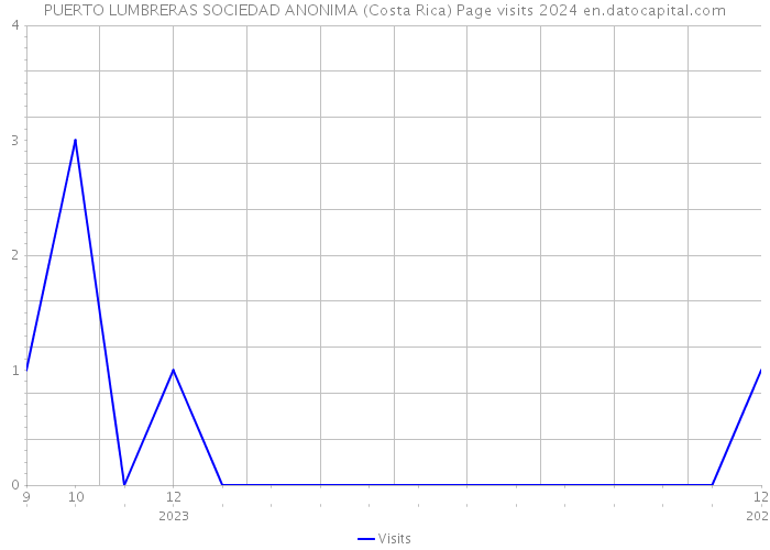 PUERTO LUMBRERAS SOCIEDAD ANONIMA (Costa Rica) Page visits 2024 