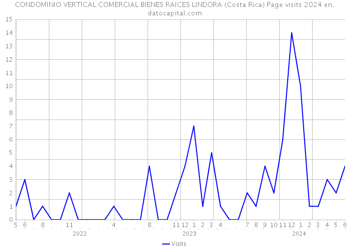 CONDOMINIO VERTICAL COMERCIAL BIENES RAICES LINDORA (Costa Rica) Page visits 2024 