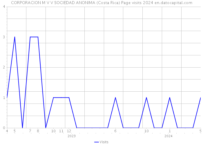 CORPORACION M V V SOCIEDAD ANONIMA (Costa Rica) Page visits 2024 