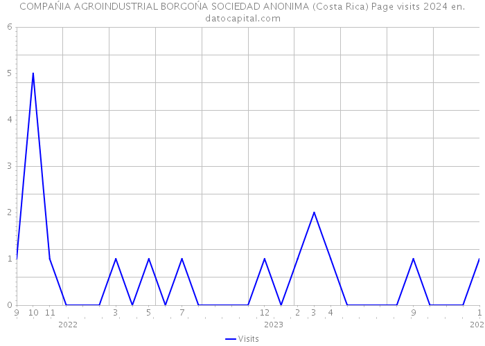 COMPAŃIA AGROINDUSTRIAL BORGOŃA SOCIEDAD ANONIMA (Costa Rica) Page visits 2024 