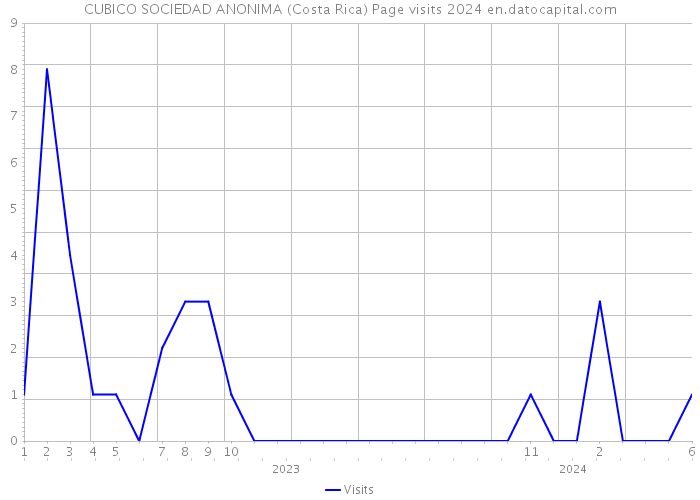 CUBICO SOCIEDAD ANONIMA (Costa Rica) Page visits 2024 