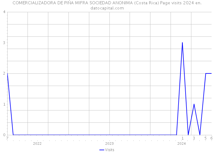 COMERCIALIZADORA DE PIŃA MIFRA SOCIEDAD ANONIMA (Costa Rica) Page visits 2024 