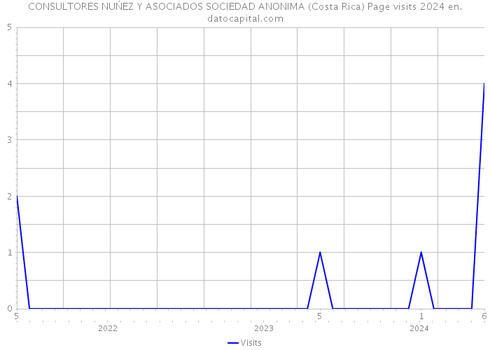 CONSULTORES NUŃEZ Y ASOCIADOS SOCIEDAD ANONIMA (Costa Rica) Page visits 2024 