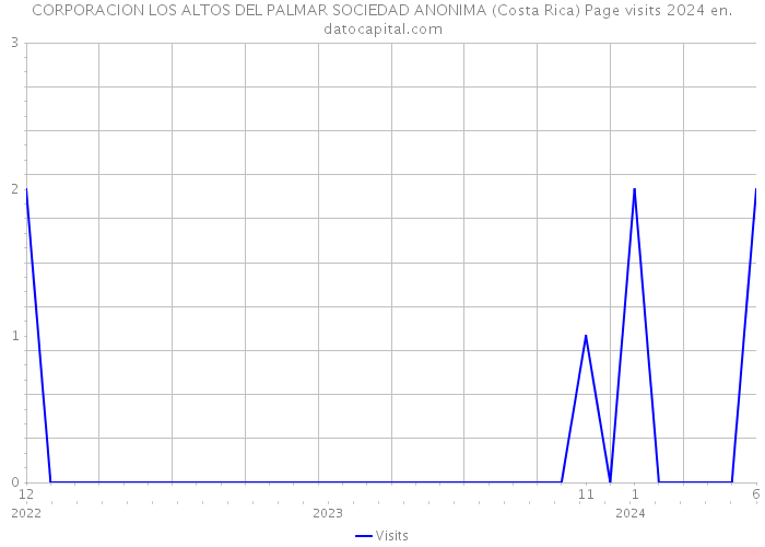 CORPORACION LOS ALTOS DEL PALMAR SOCIEDAD ANONIMA (Costa Rica) Page visits 2024 