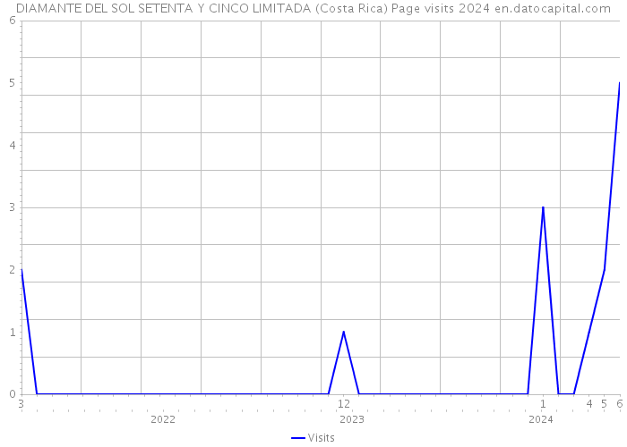 DIAMANTE DEL SOL SETENTA Y CINCO LIMITADA (Costa Rica) Page visits 2024 