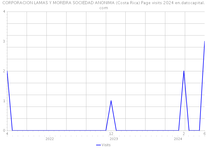 CORPORACION LAMAS Y MOREIRA SOCIEDAD ANONIMA (Costa Rica) Page visits 2024 