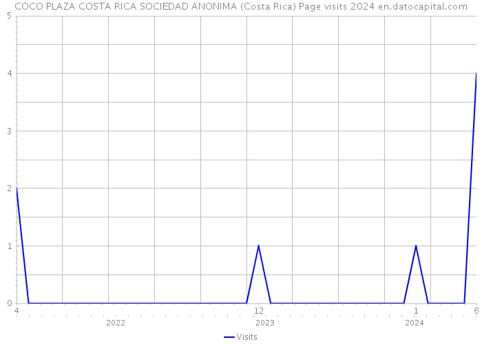 COCO PLAZA COSTA RICA SOCIEDAD ANONIMA (Costa Rica) Page visits 2024 