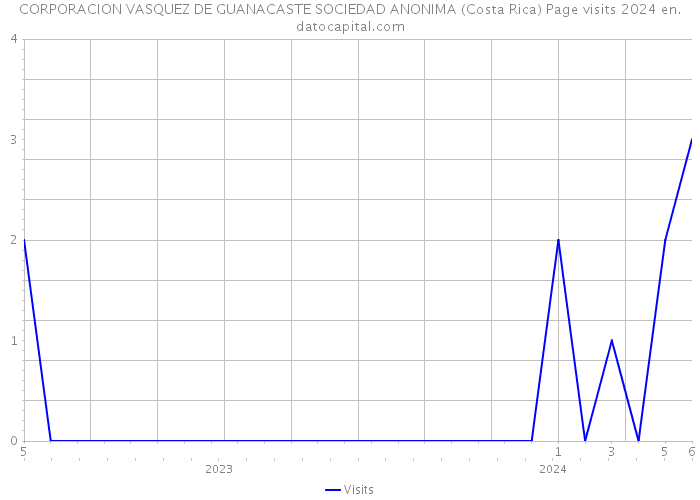 CORPORACION VASQUEZ DE GUANACASTE SOCIEDAD ANONIMA (Costa Rica) Page visits 2024 