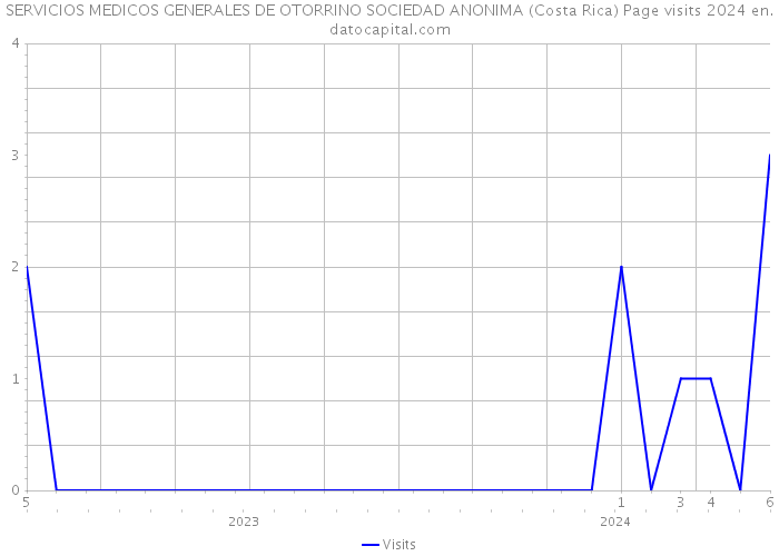 SERVICIOS MEDICOS GENERALES DE OTORRINO SOCIEDAD ANONIMA (Costa Rica) Page visits 2024 