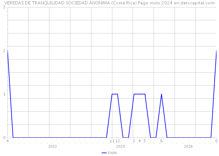 VEREDAS DE TRANQUILIDAD SOCIEDAD ANONIMA (Costa Rica) Page visits 2024 