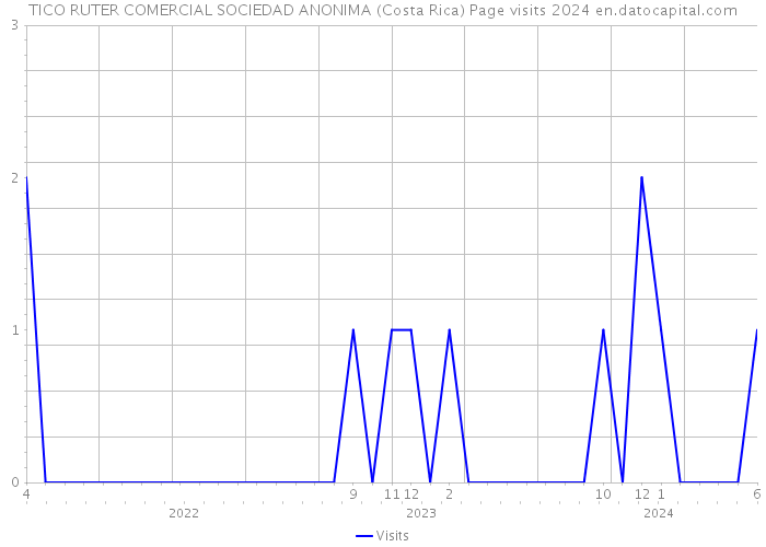 TICO RUTER COMERCIAL SOCIEDAD ANONIMA (Costa Rica) Page visits 2024 