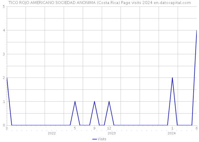 TICO ROJO AMERICANO SOCIEDAD ANONIMA (Costa Rica) Page visits 2024 