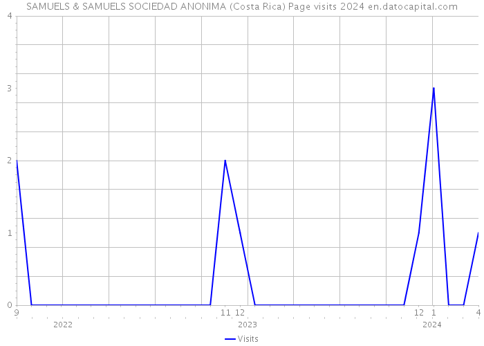 SAMUELS & SAMUELS SOCIEDAD ANONIMA (Costa Rica) Page visits 2024 