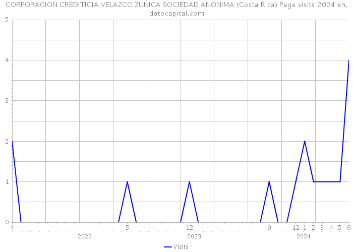 CORPORACION CREDITICIA VELAZCO ZUŃIGA SOCIEDAD ANONIMA (Costa Rica) Page visits 2024 