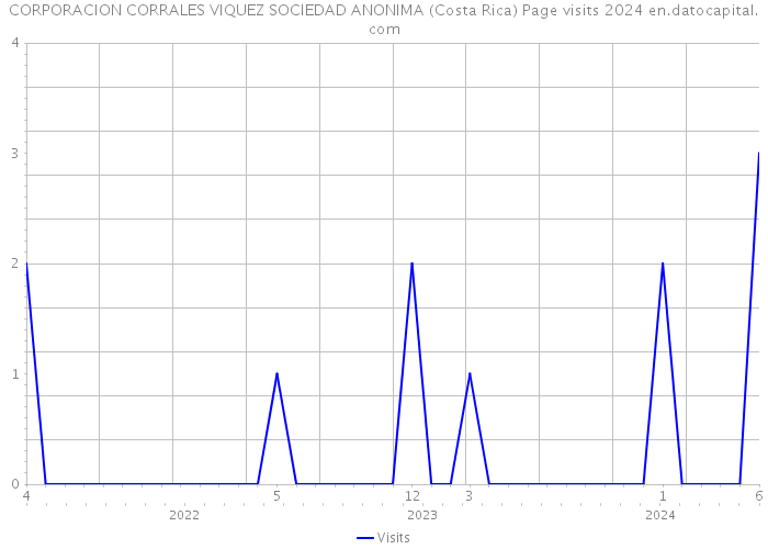 CORPORACION CORRALES VIQUEZ SOCIEDAD ANONIMA (Costa Rica) Page visits 2024 