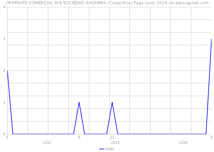 OFIPRINTE COMERCIAL M B SOCIEDAD ANONIMA (Costa Rica) Page visits 2024 