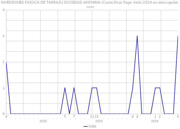 INVERSIONES FASOCA DE TARRAZU SOCIEDAD ANONIMA (Costa Rica) Page visits 2024 